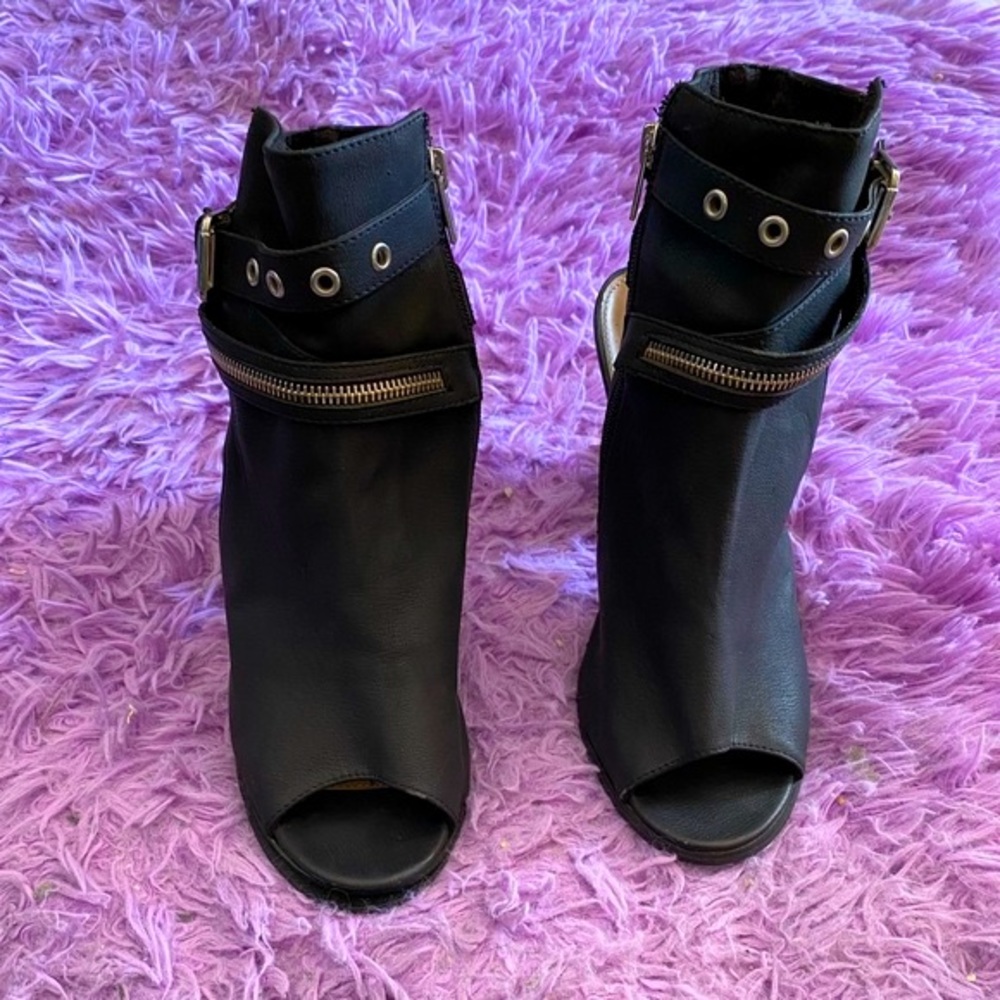 Host Pick✨Call It Spring Peeptoe Ankle Zip Boots - Picture 5 of 12